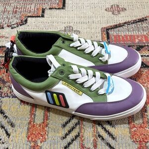 Disney Men’s White, Green & Purple Lightyear Low-Top Sneakers